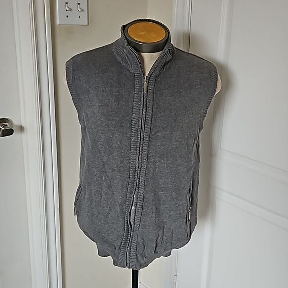 Frontline Men's Zip-Up Vest Gray Large - Picture 6 of 16